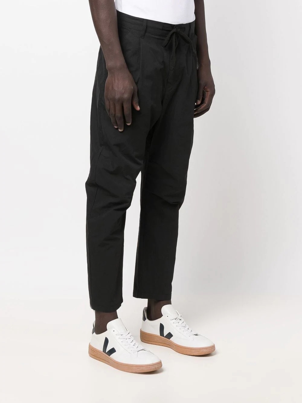 pleated tapered-leg trousers - 3