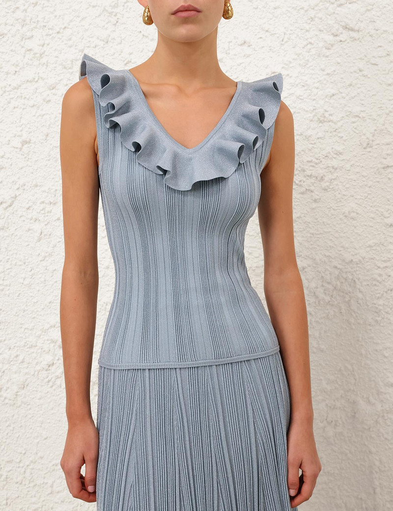 Zimmermann ASTER METALLIC FRILL TOP outlook