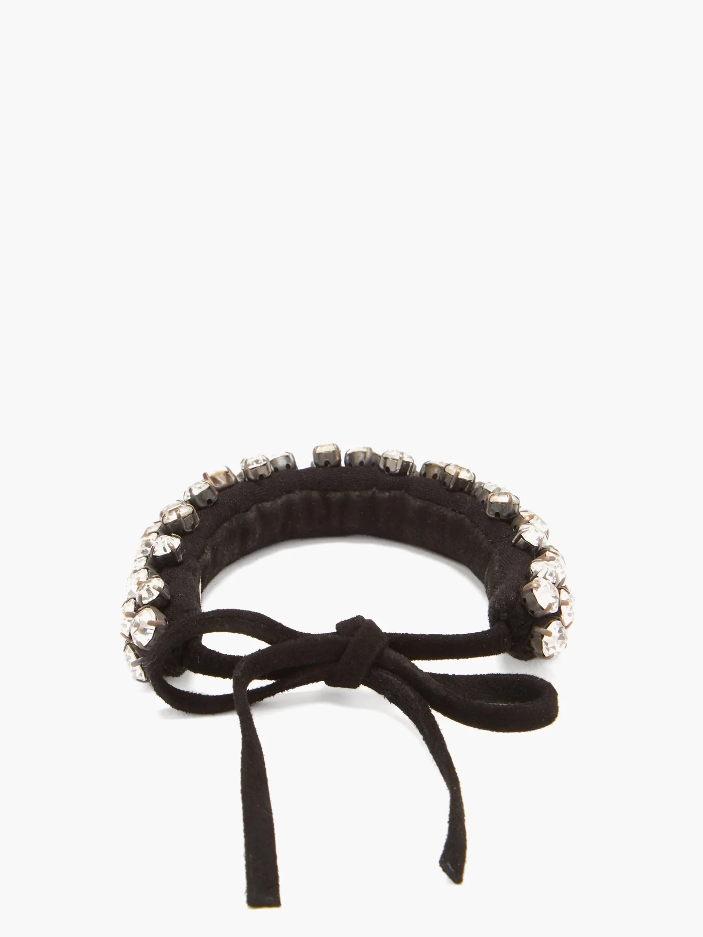 Crystal-embellished suede bracelet - 3