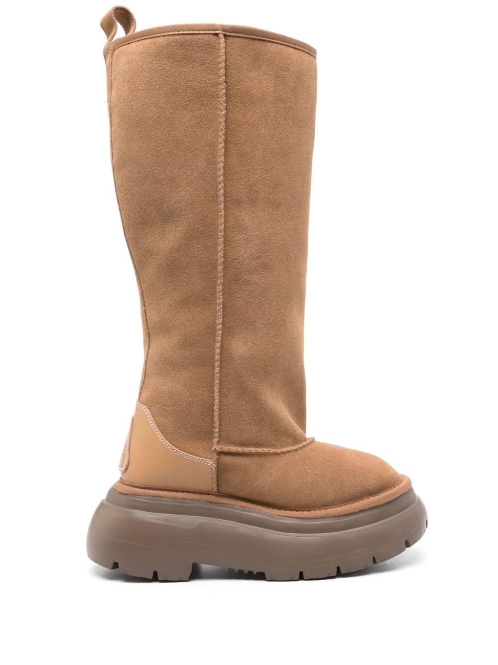 chunky shearling boots - 1