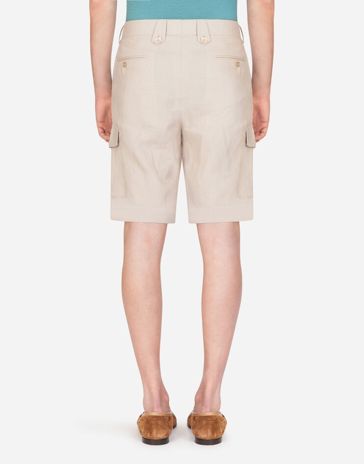 Bermuda cargo shorts in linen - 2