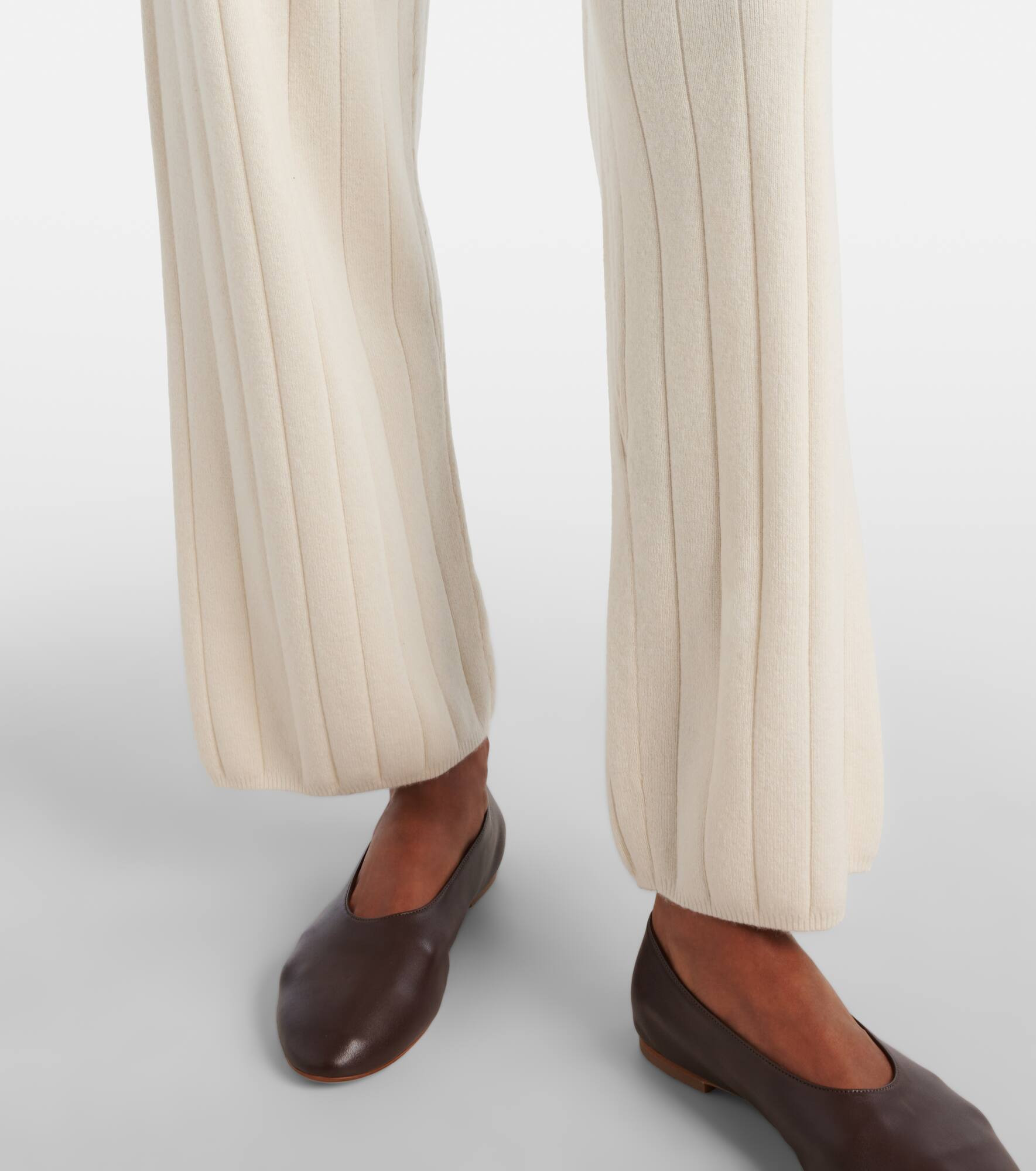 Jardin ribbed-knit cashmere sweatpants - 5