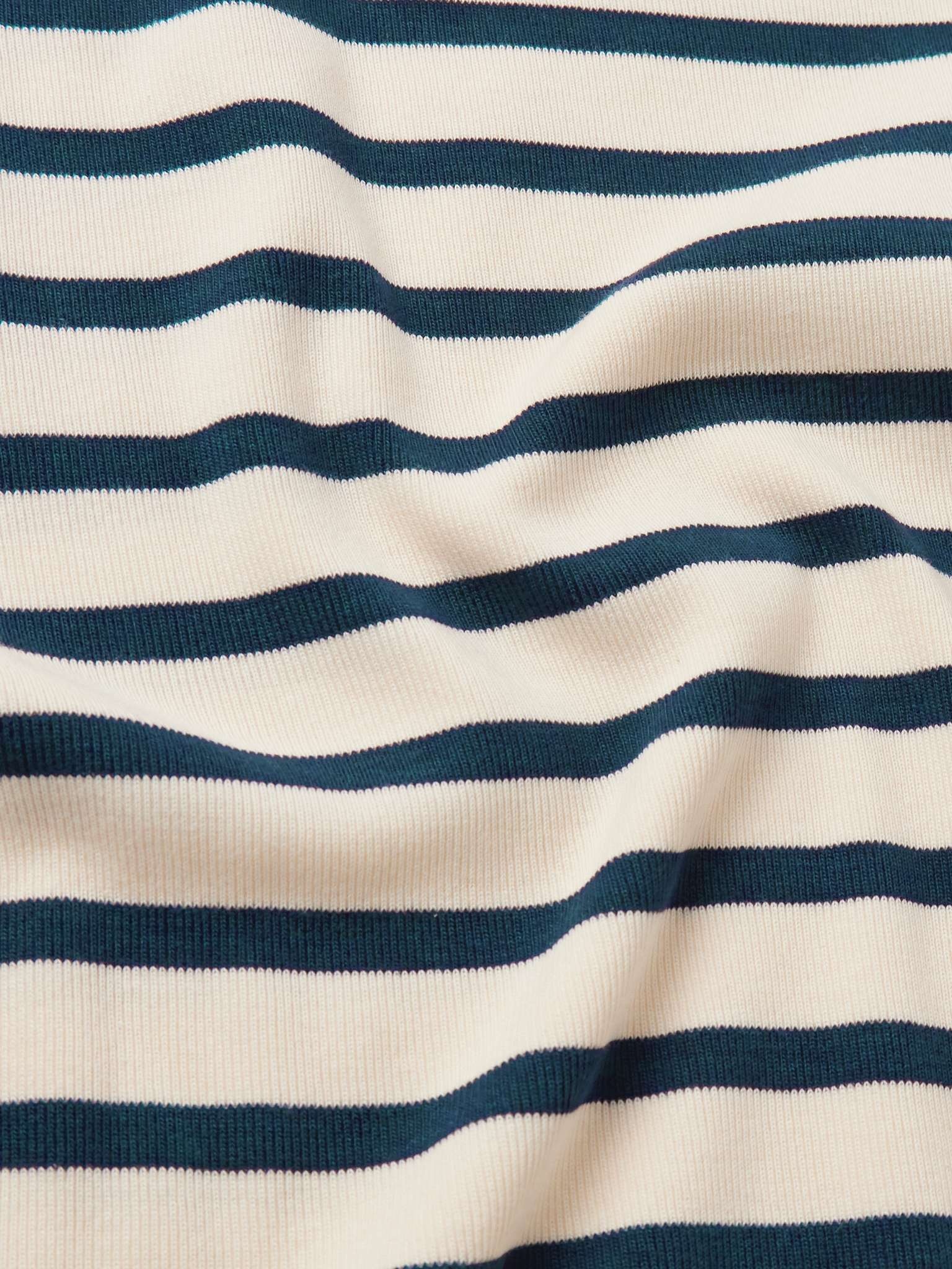 Logo-Appliquéd Striped Cotton T-Shirt - 5