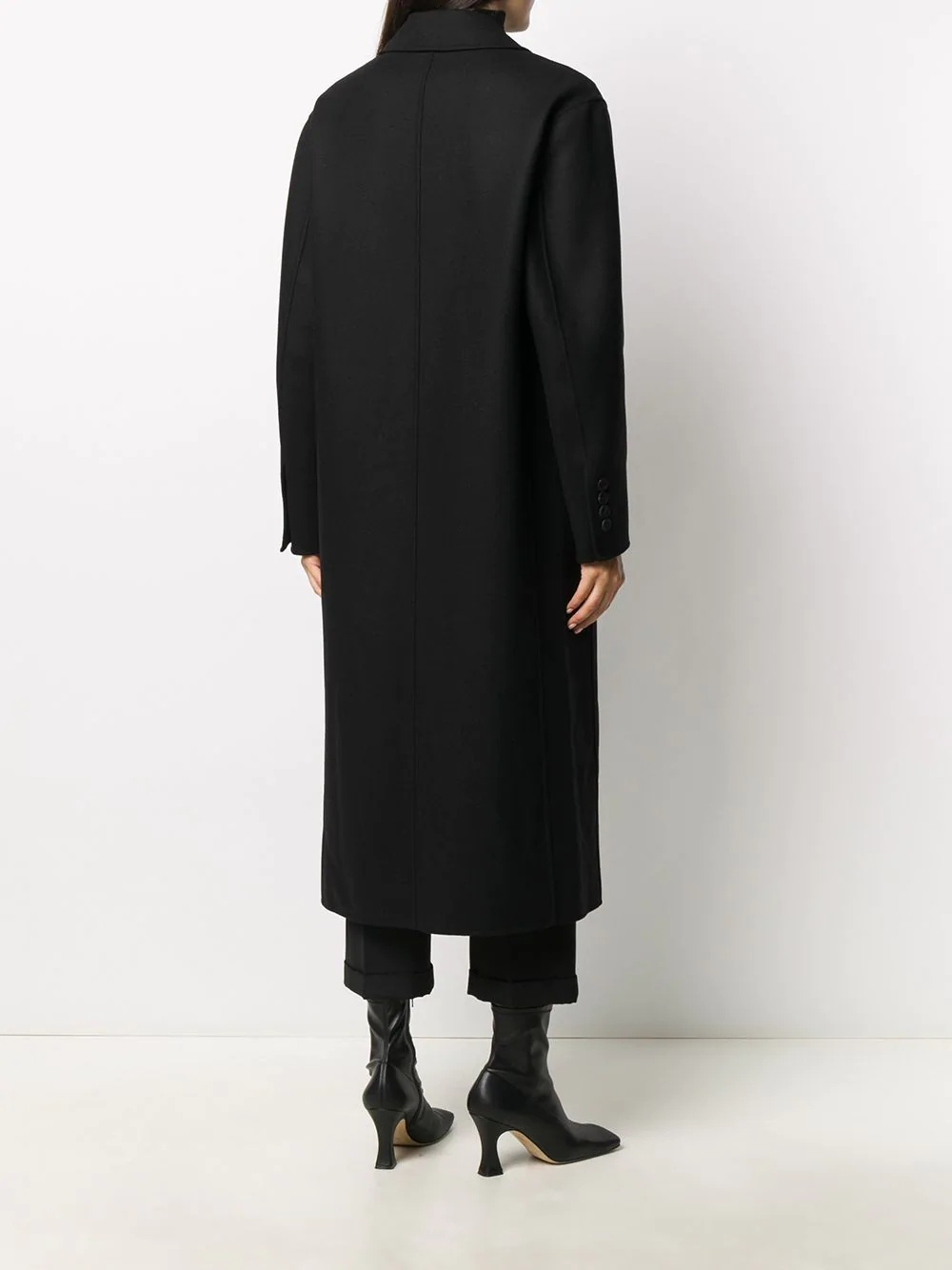 double-breasted midi coat - 4