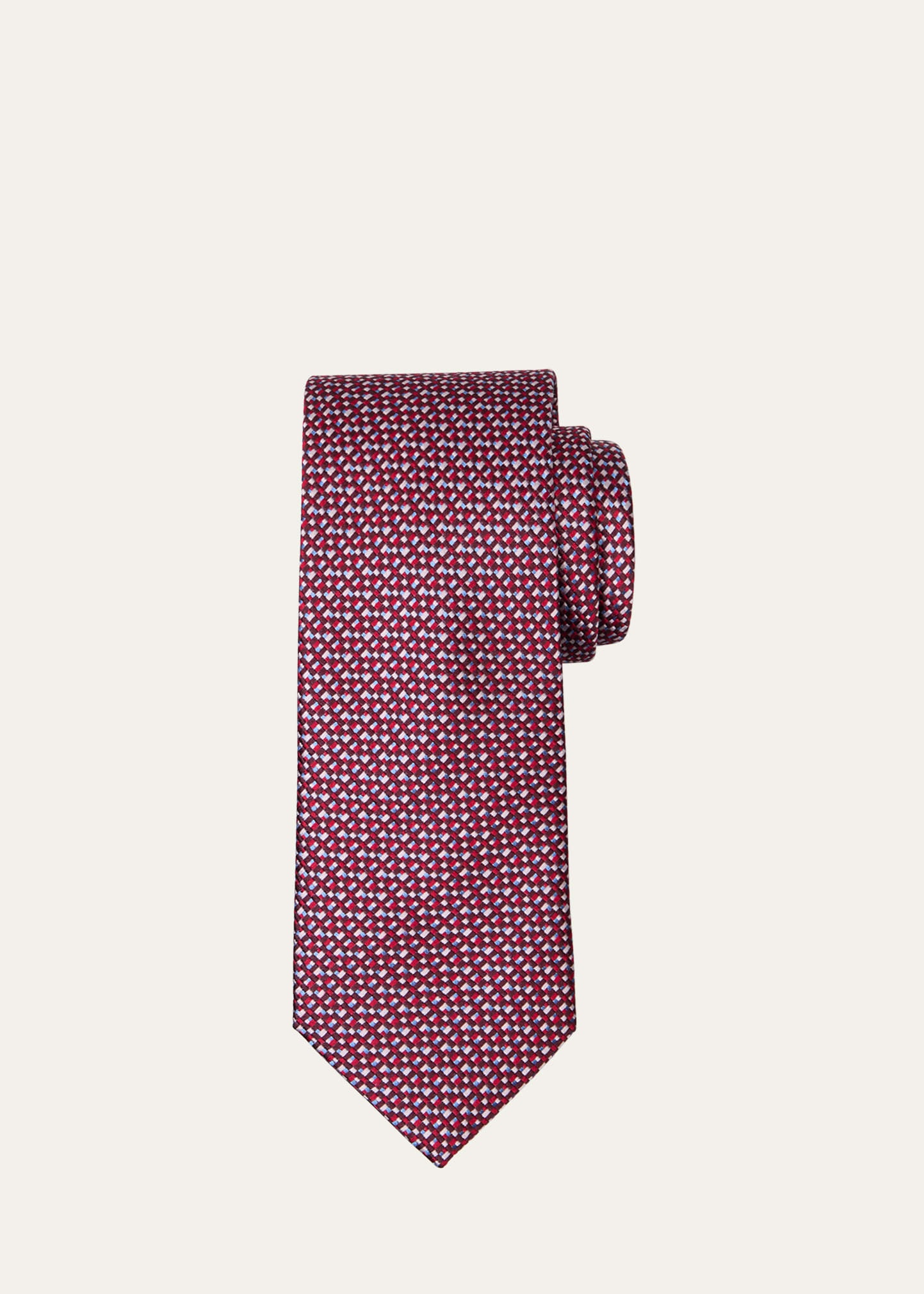 Men's Multicolor Silk Jacquard Tie - 1