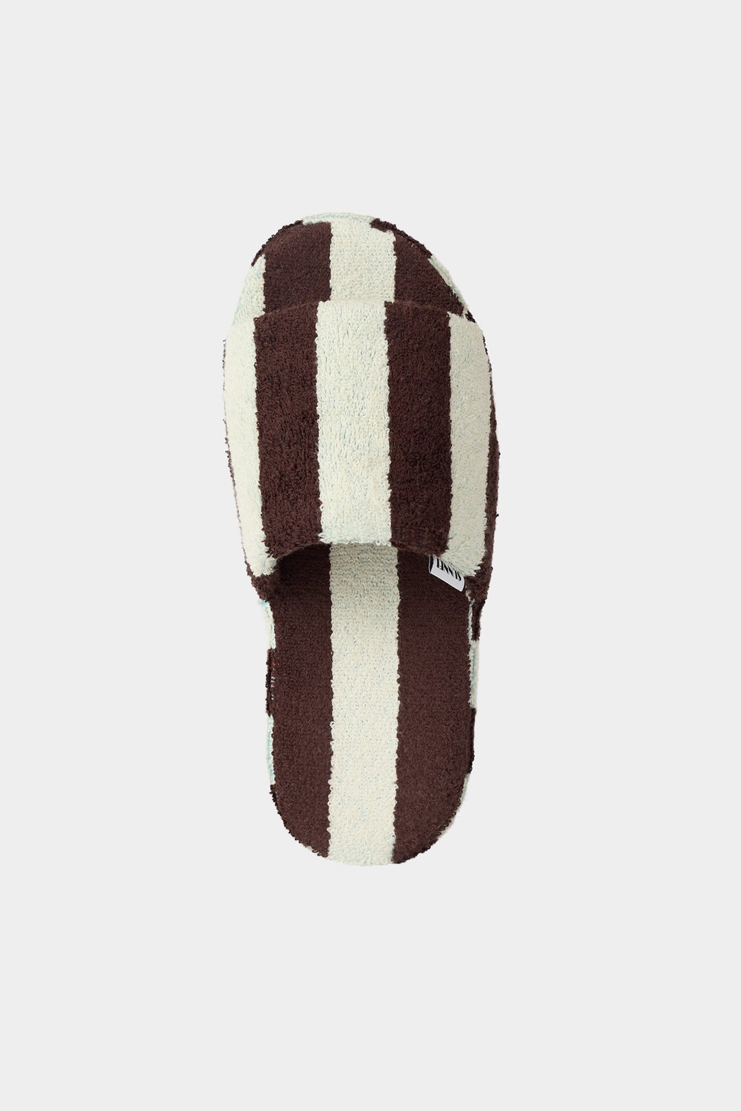 TOWEL DREAMY SLIDERS / cream & brown stripes - 3