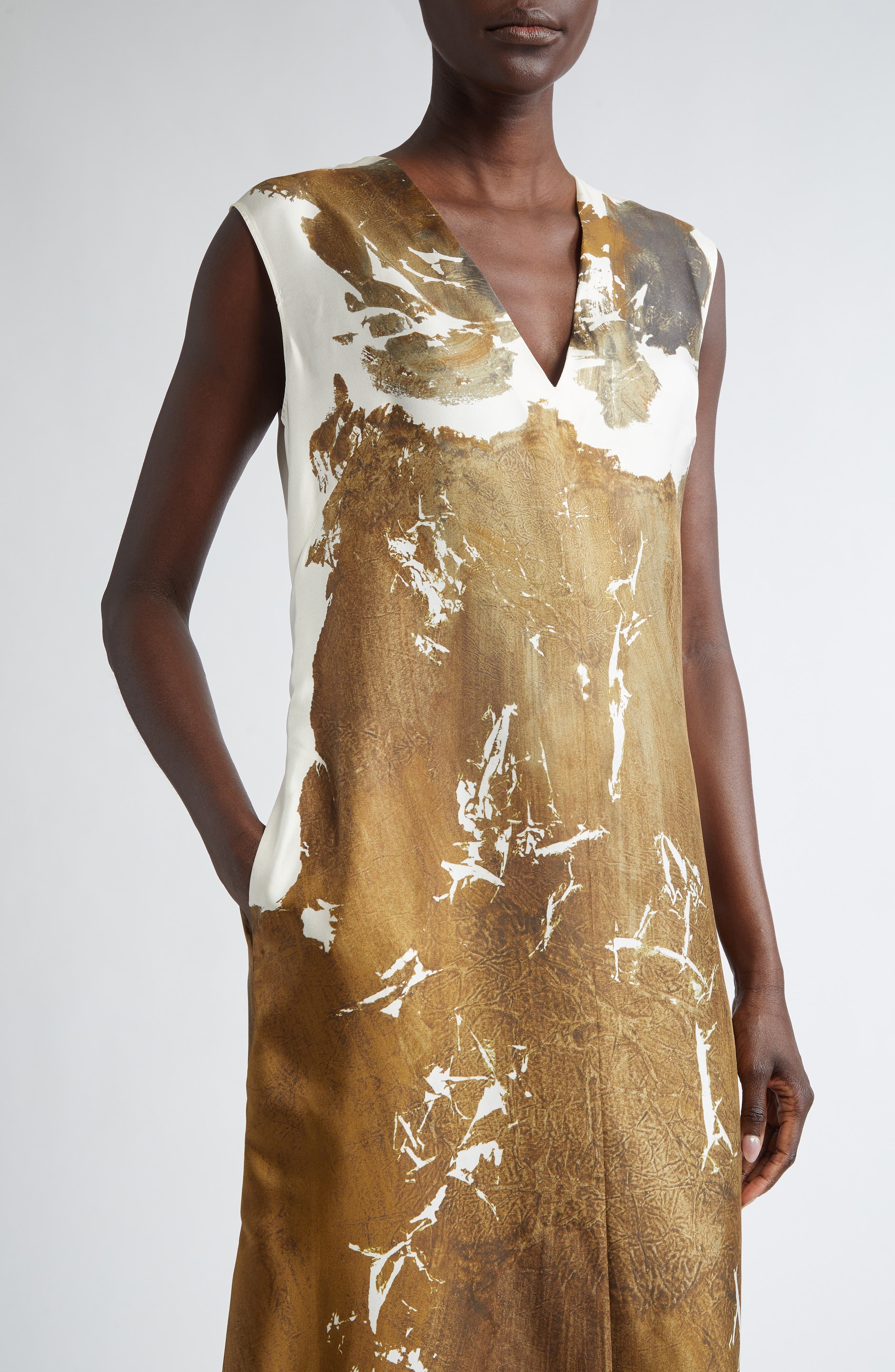 Altuzarra Cherie Body Print Silk Midi Dress in 346315 Python Painted Bodies at Nordstrom - 4