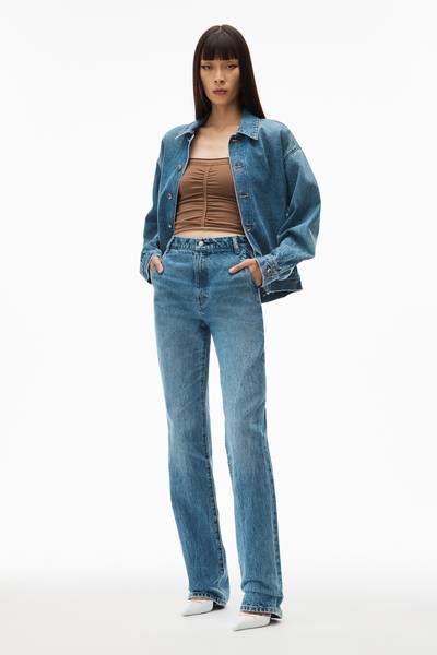 Alexander Wang INVISIBLE ZIP TROUSER IN INDIGO DENIM outlook