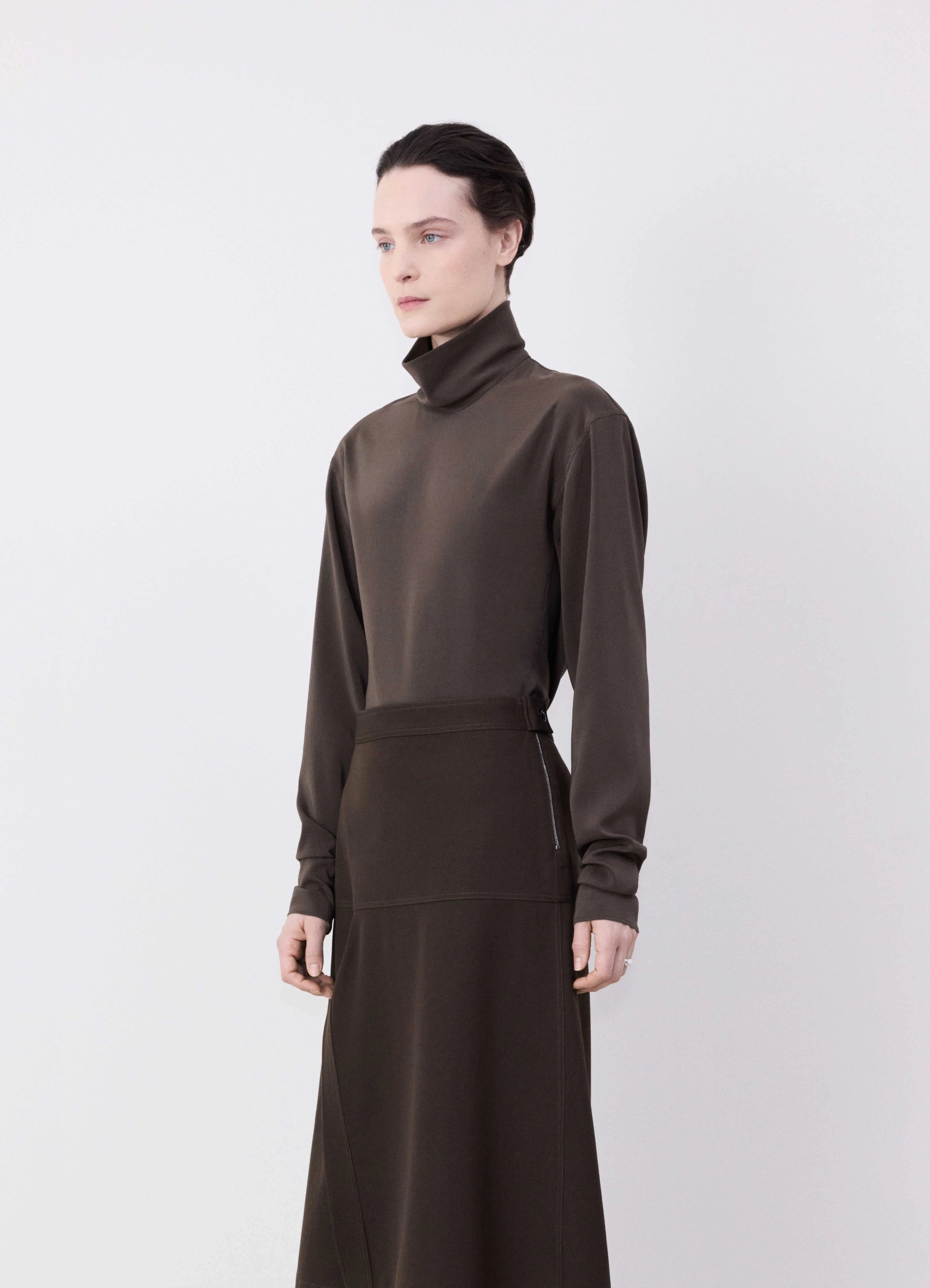 ASYMMETRICAL WRAPOVER SKIRT - 3