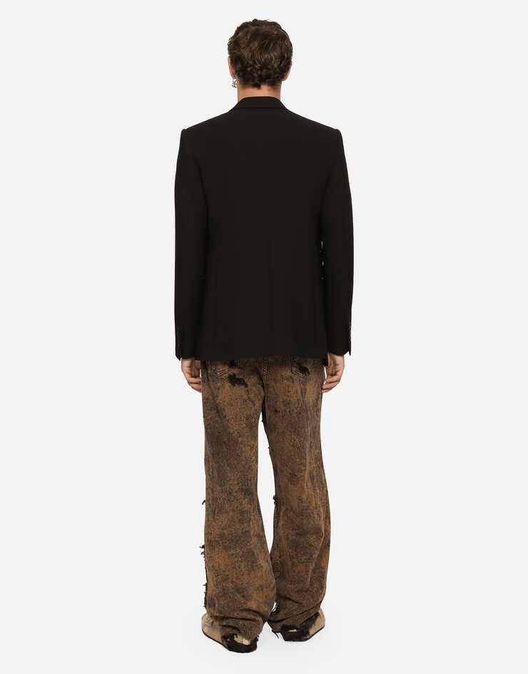 Straight-leg overdyed washed denim jeans - 3