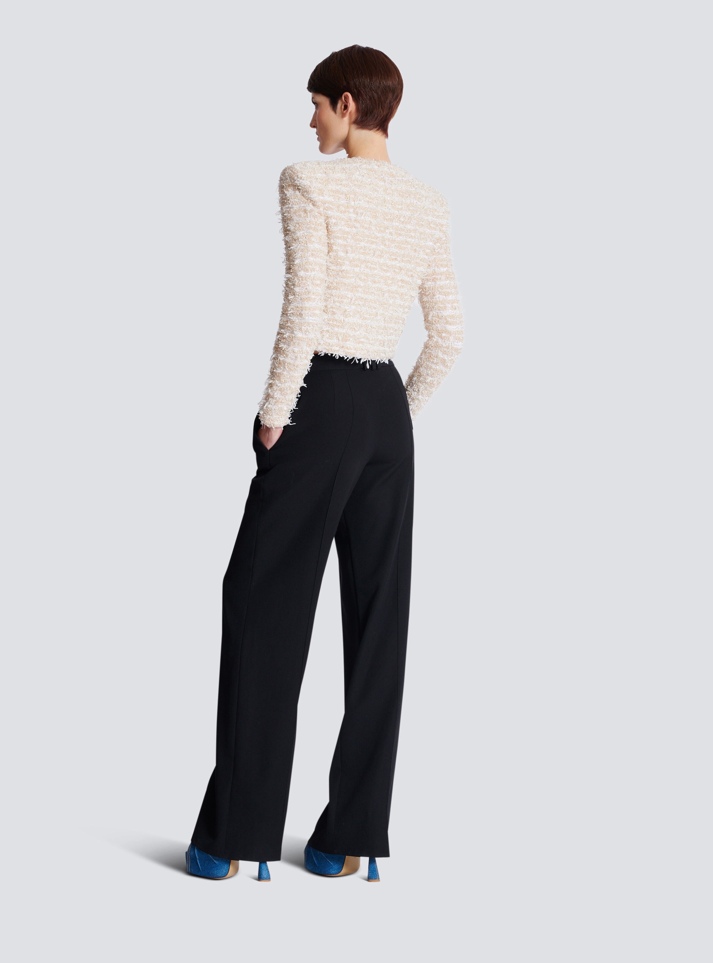 Cropped tweed jacket - 4