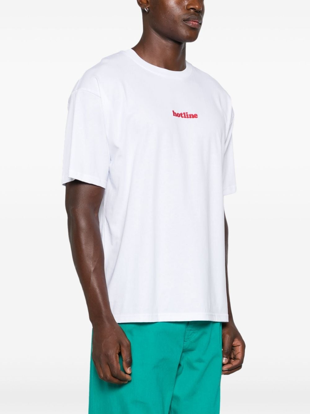 embroidered-motif T-shirt - 3