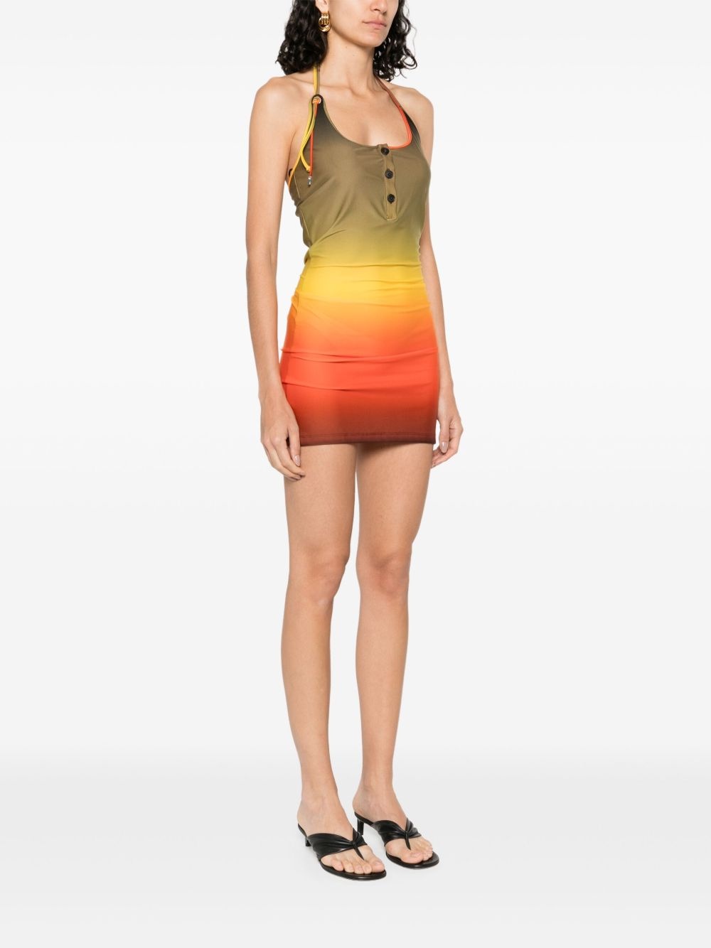 halterneck mini dress - 3