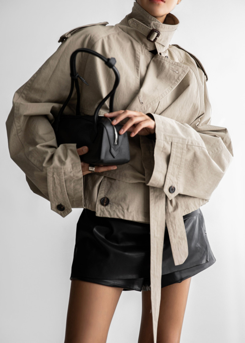 Mads Cropped Trench - Beige 5