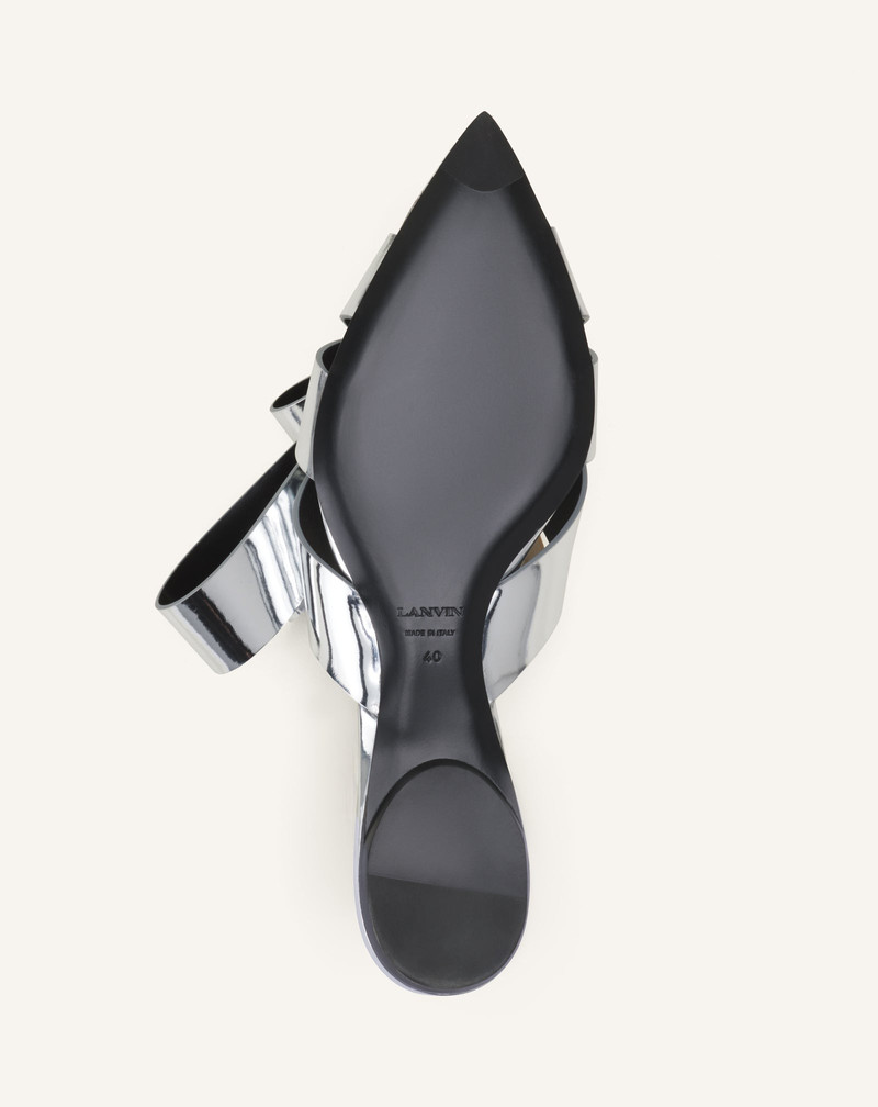CADEAU MULE FLATS IN METALLIC LEATHER 6