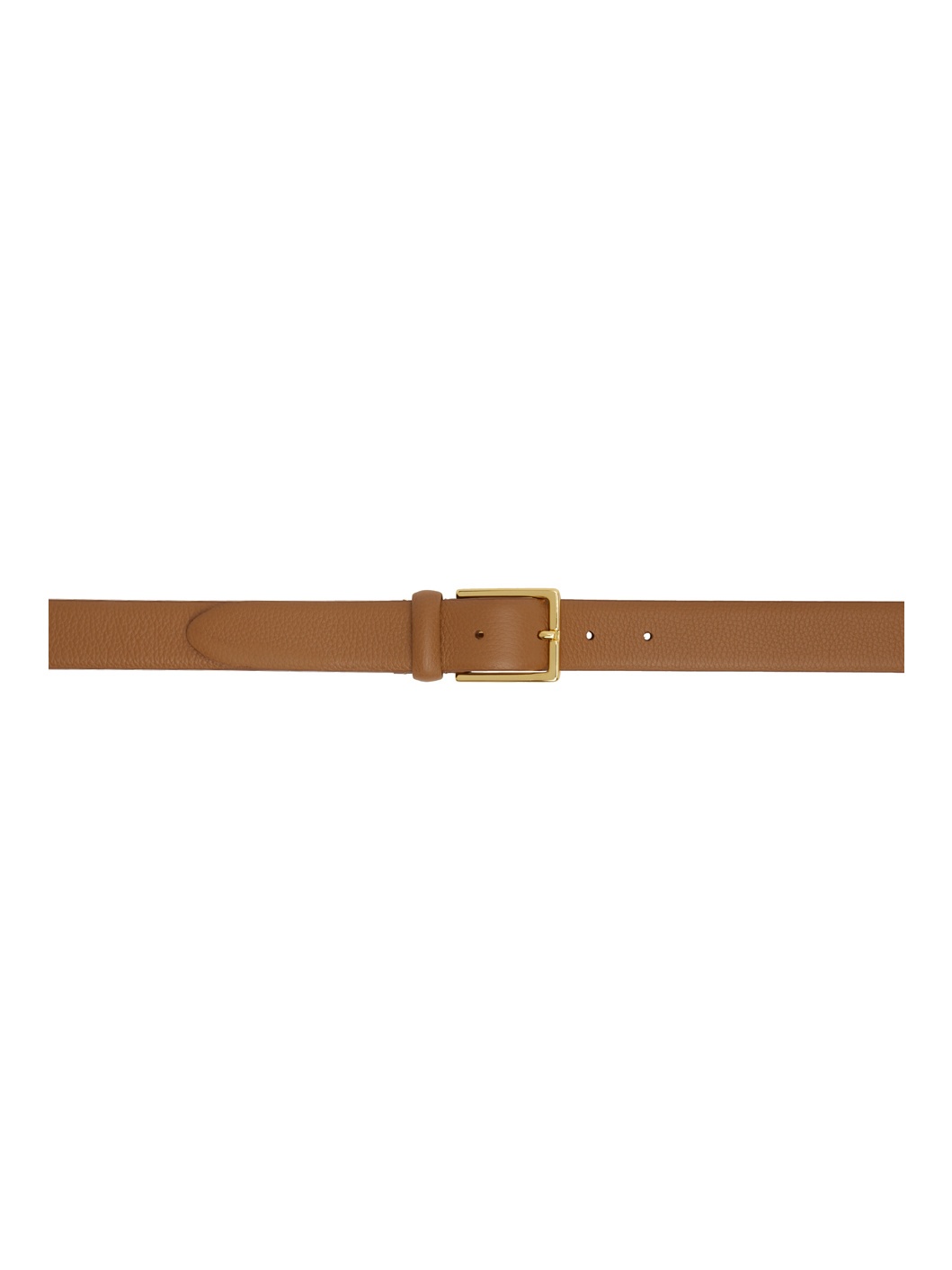 Tan Grained Leather Belt - 1