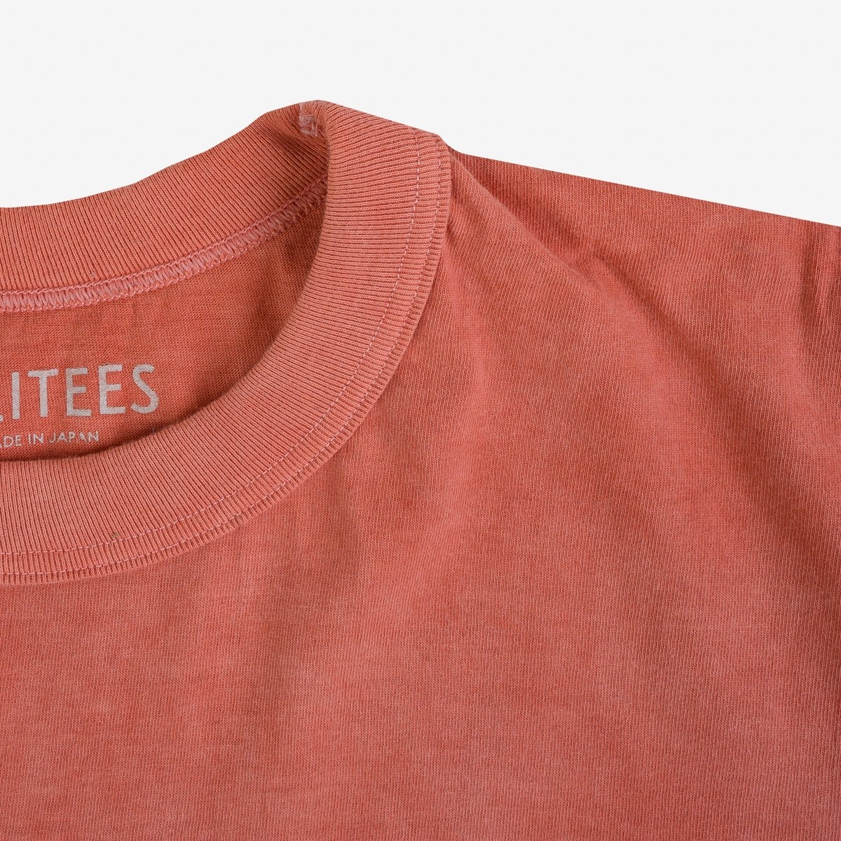 UTIL-HDYE-COR UTILITEES - 5.5oz Loopwheel Crew Neck T-Shirt - Hand Dyed Coral Pink - 5