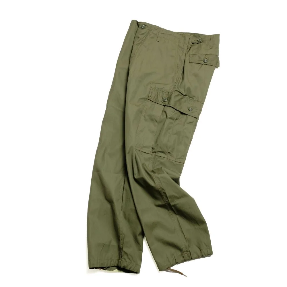 TROUSERS, MEN'S, COTTON WIND RESISTANT POPLIN, OLIVE GREEN, ARMY SHADE 107 SHORT LENGTH - BR42500 - 1