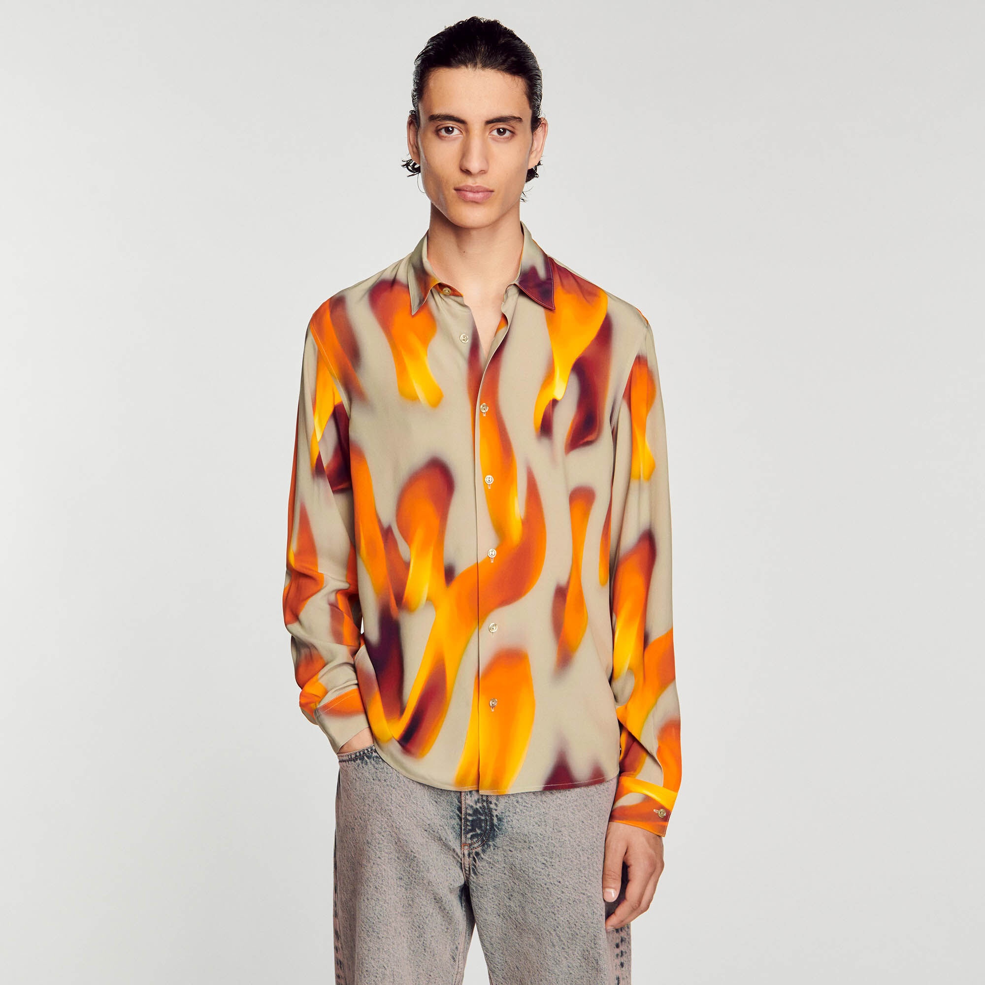 FLAME PATTERN SHIRT - 5