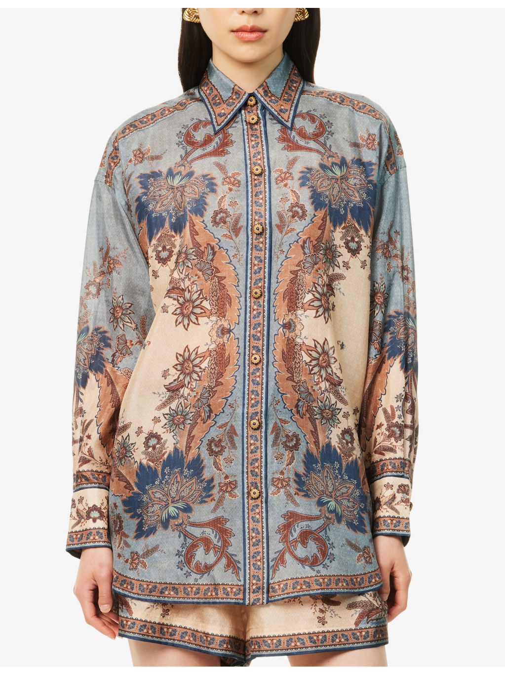 Ascension Manstyle Graphic-Pattern Silk Shirt - 3