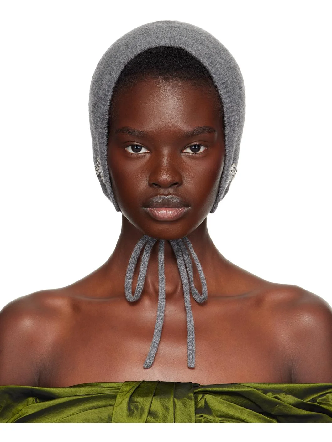 Gray Cashmere Bonnet - 1