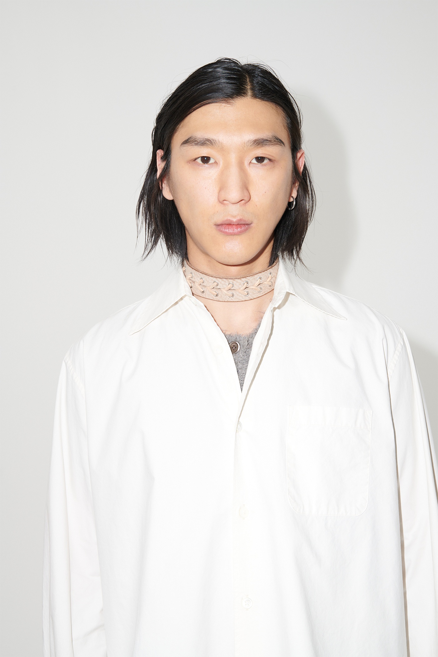 Above Shirt Jet Stream White Poplin - 4
