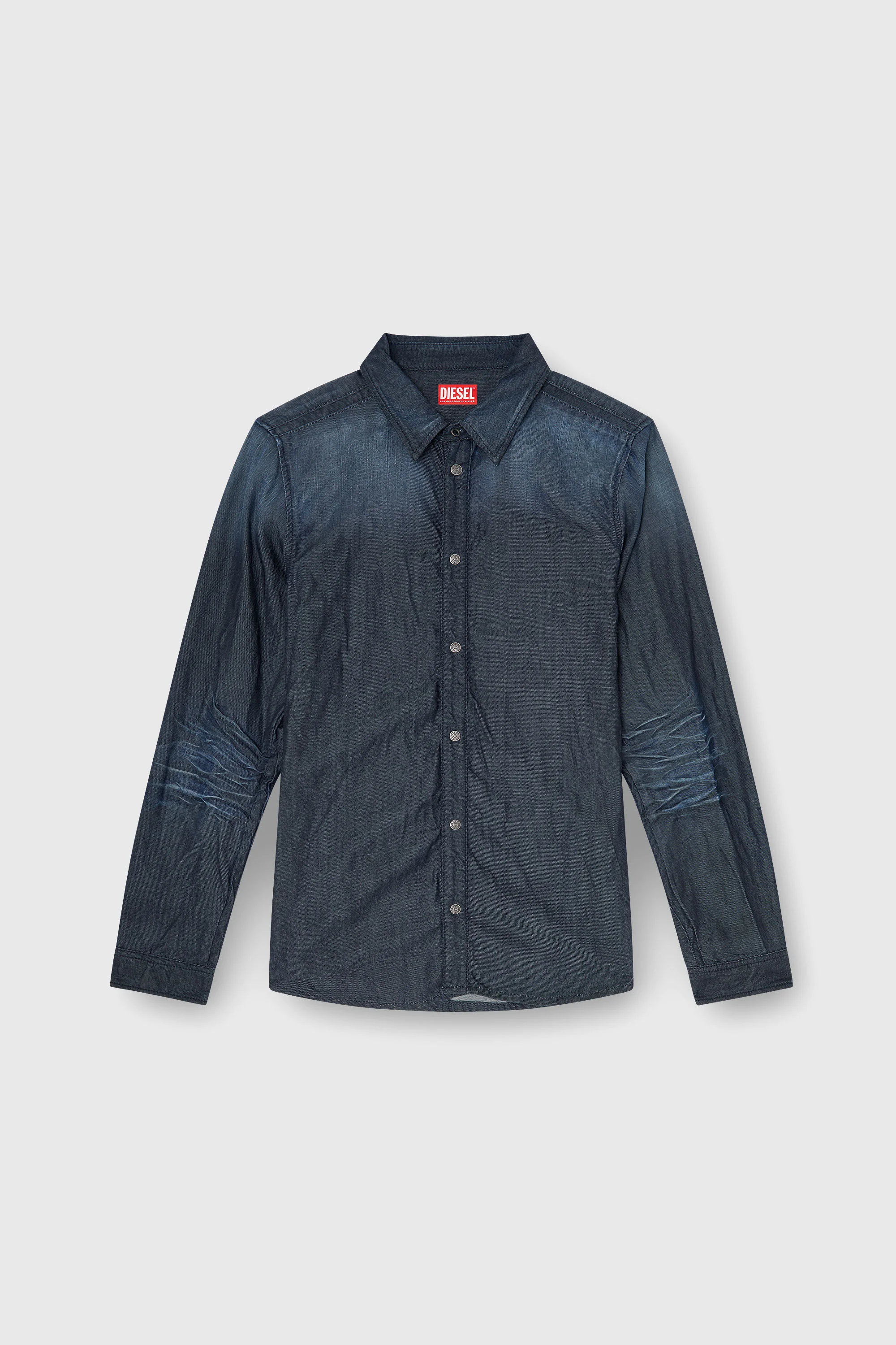 SHIRT IN CREASED DENIM - 1
