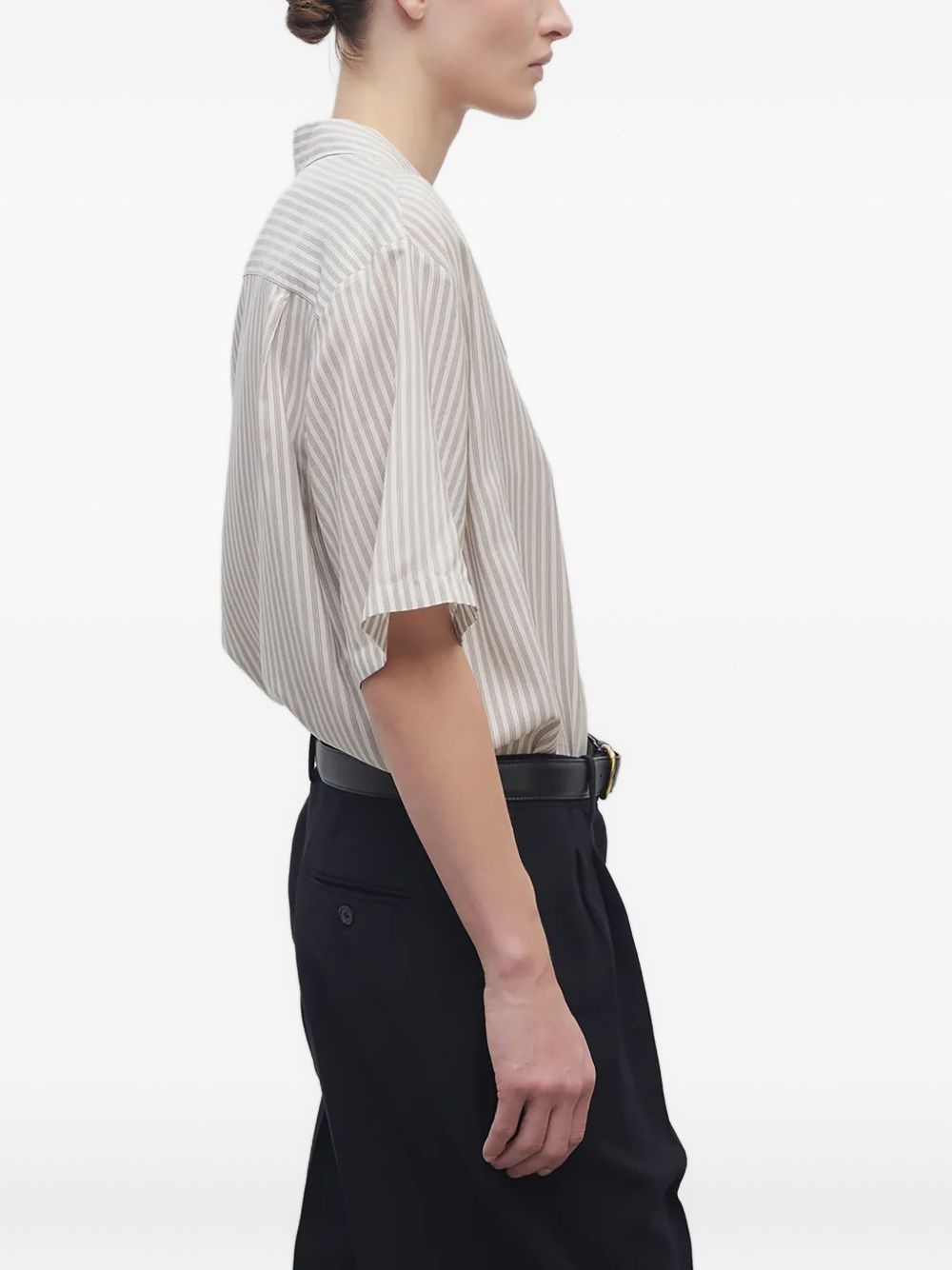 striped short-sleeve shirt - 3