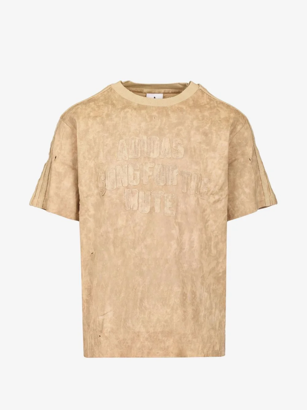 x Adidas logo-appliqué distressed T-shirt - 1