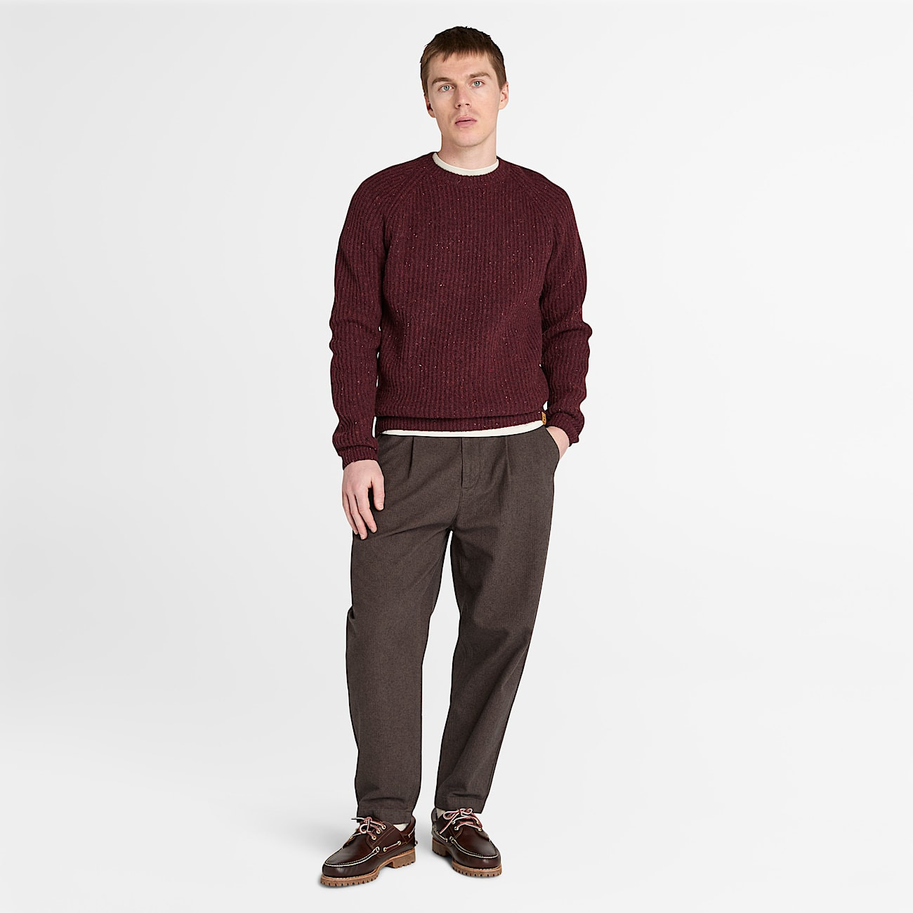 Men's Chunky Yarn Crewneck Sweater - 3