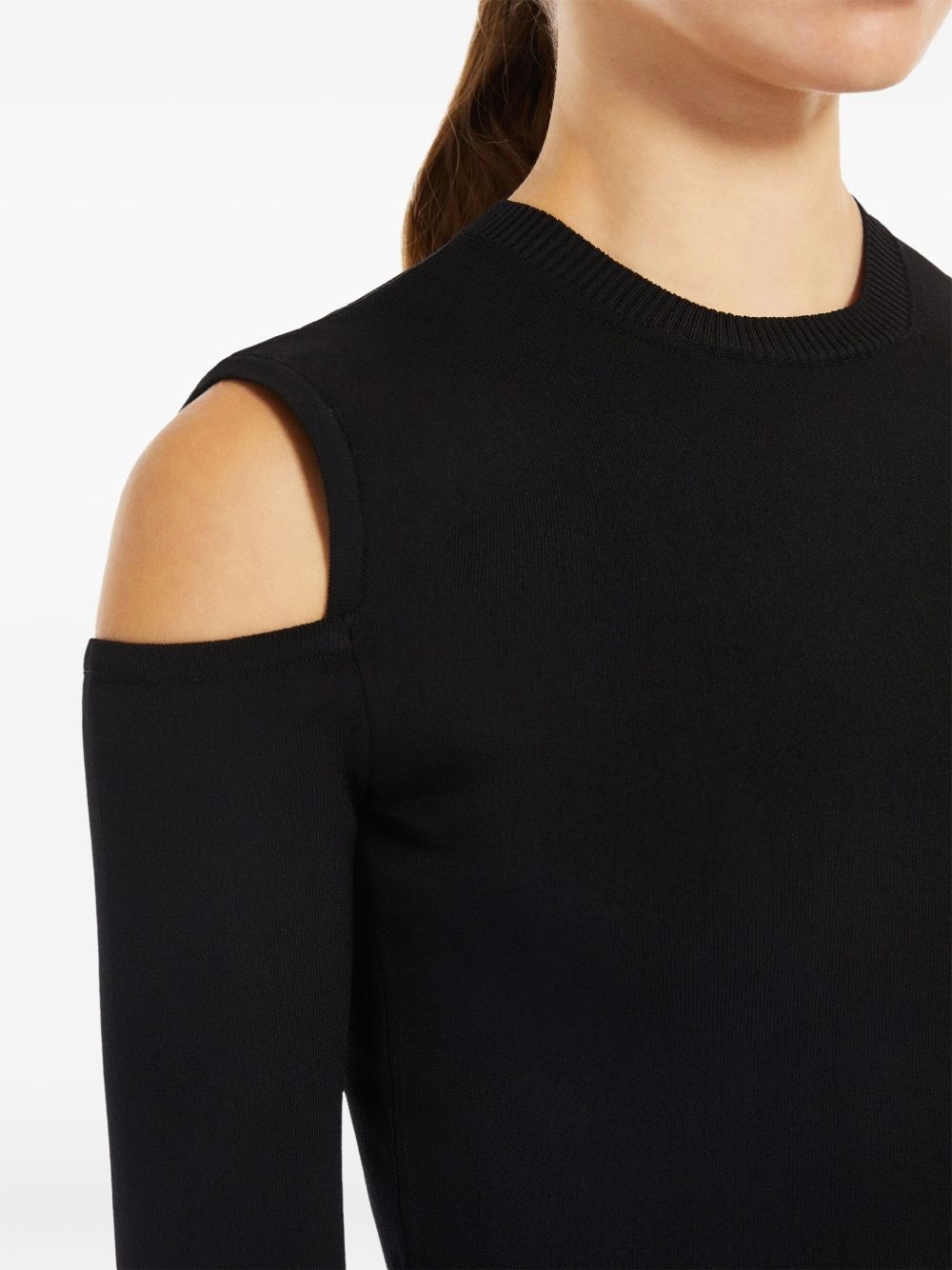 crepe-texture sweater - 3