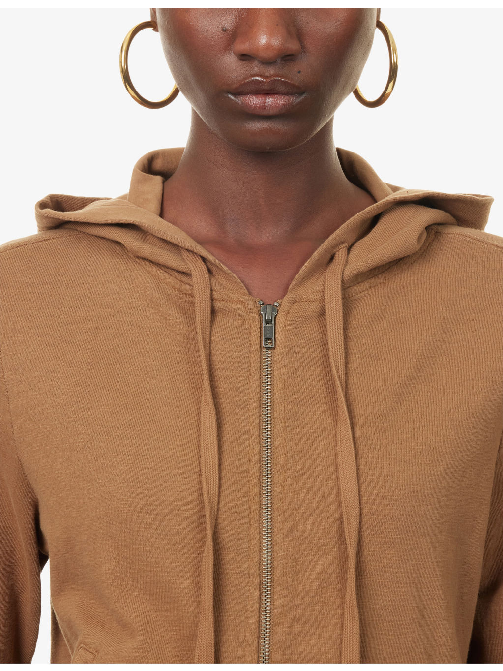 Lightweight Cropped Cotton-Jersey Hoodie - 5