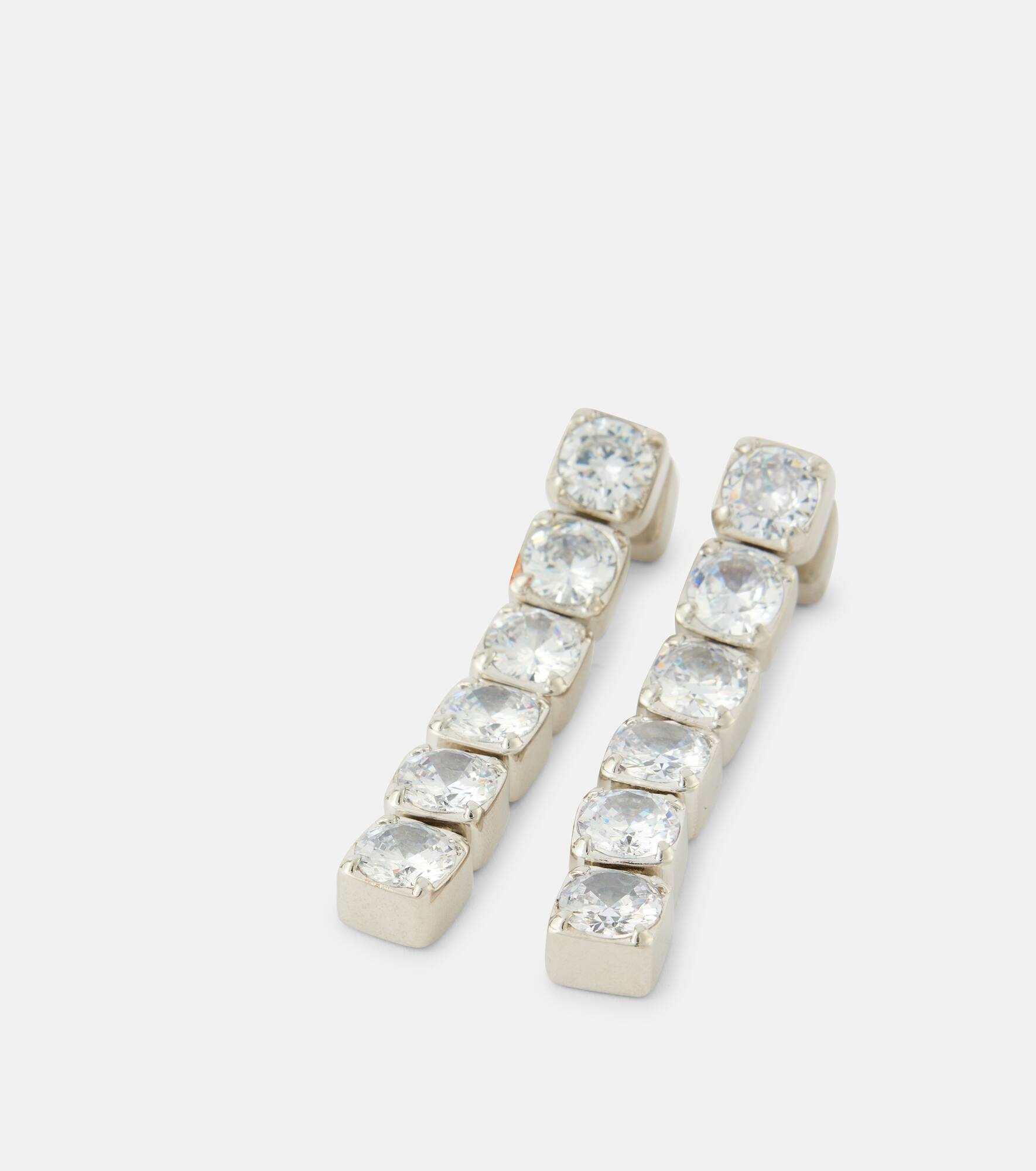 Crystal-embellished drop earrings - 4