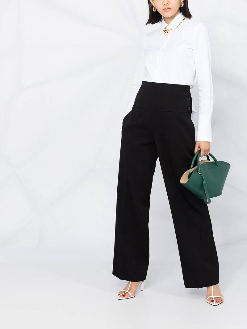Jil Sander wide-leg tailored trousers outlook
