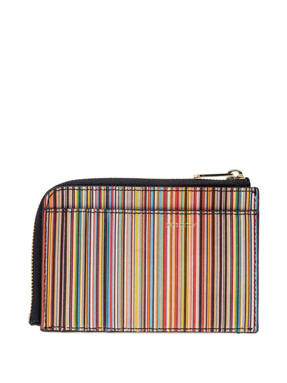 Signature Stripe zip-around leather wallet - 2