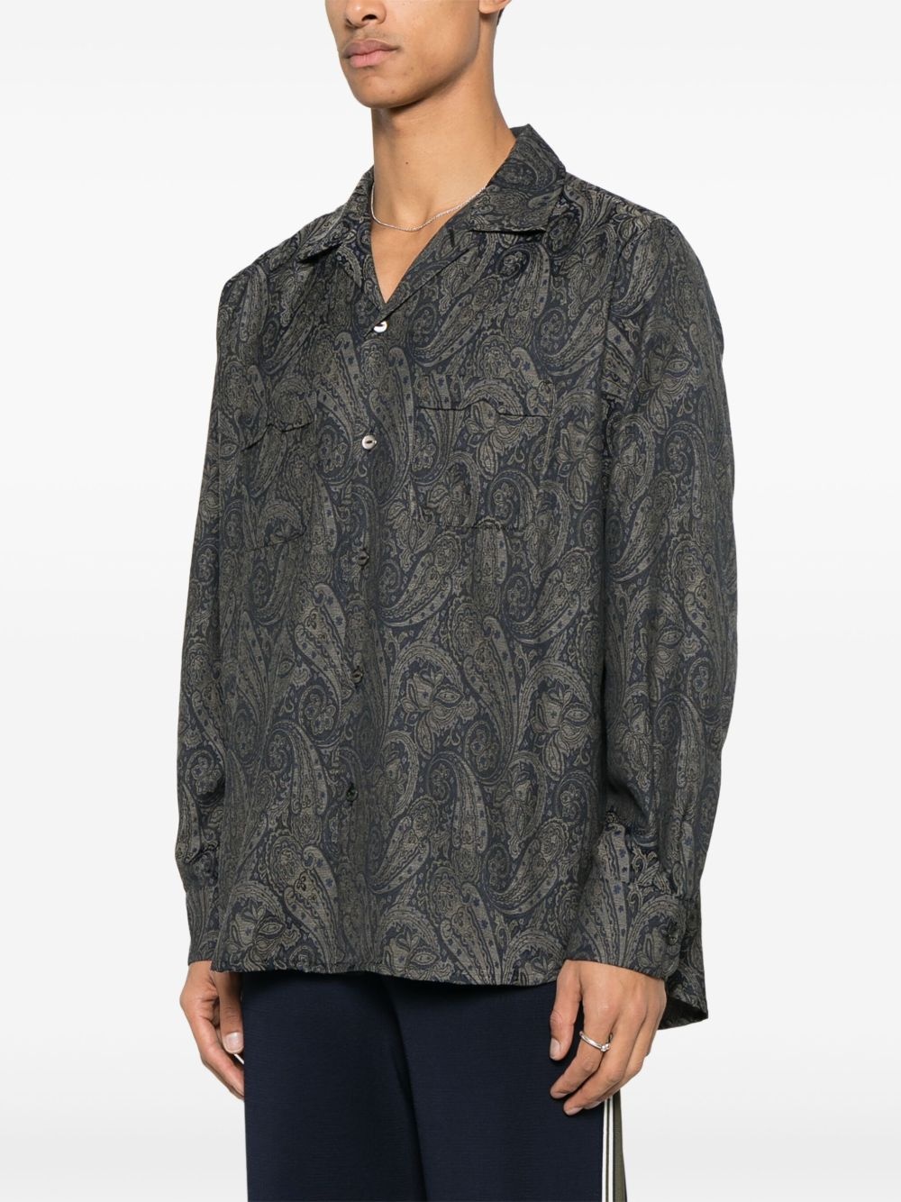 paisley-jacquard shirt - 3