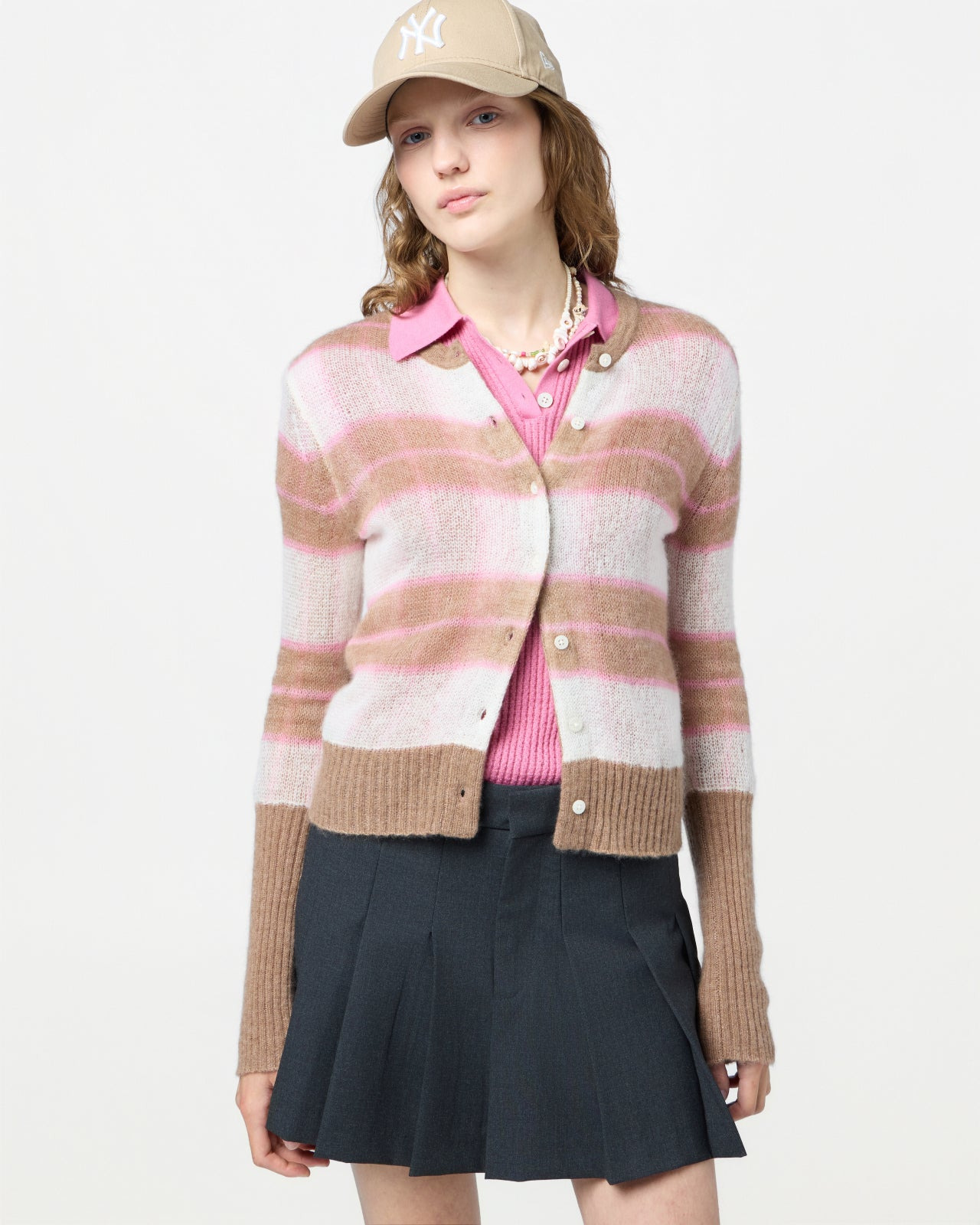 Shadow Plaid Cardigan - 5