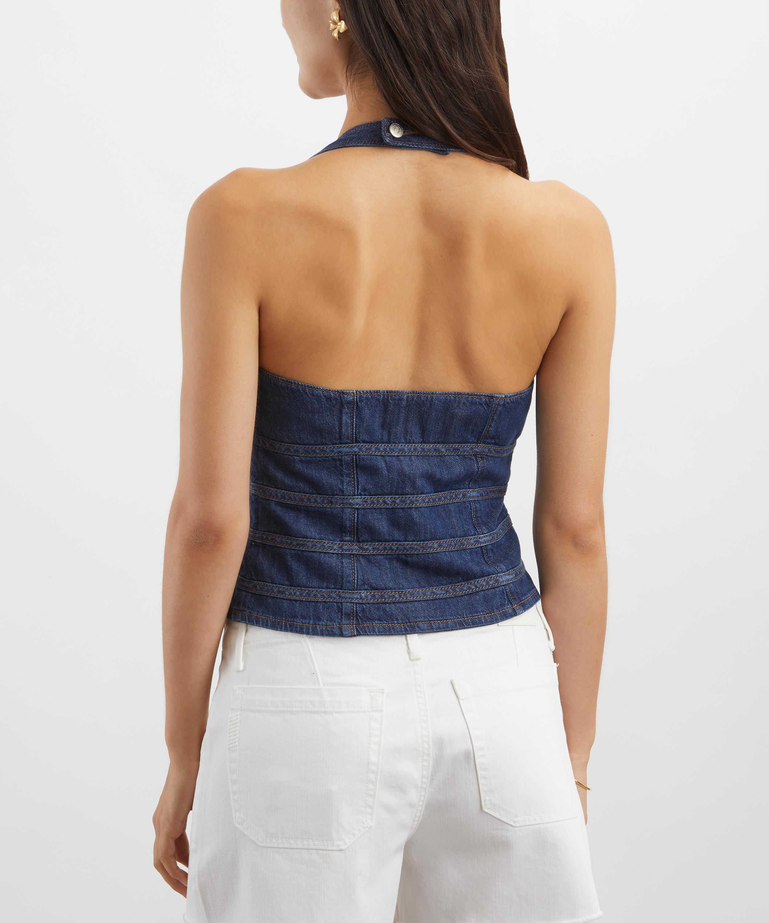 Kyleigh Denim Halter Top - 4