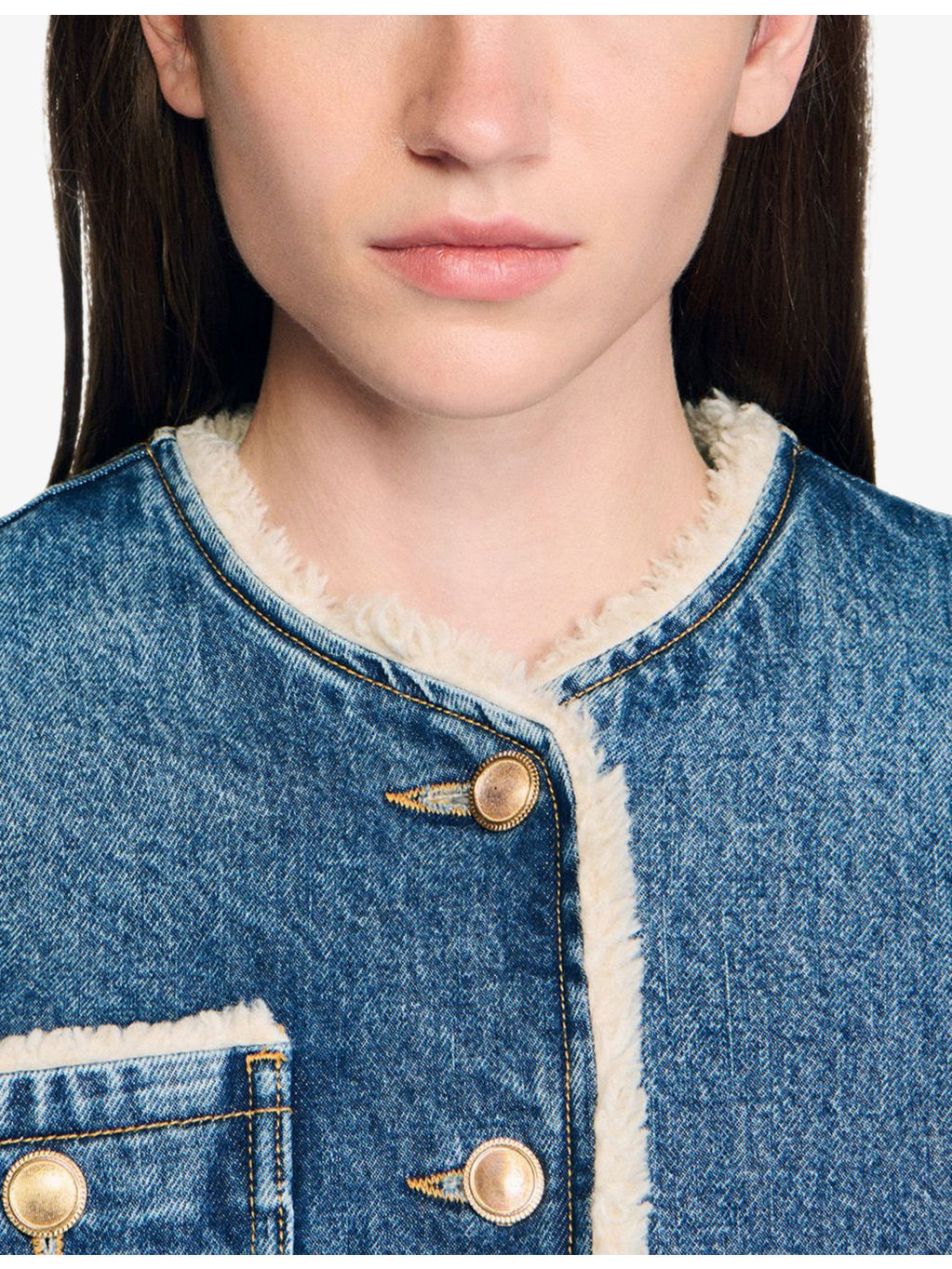 Patch-Pocket Relaxed-Fit Denim Jacket - 5