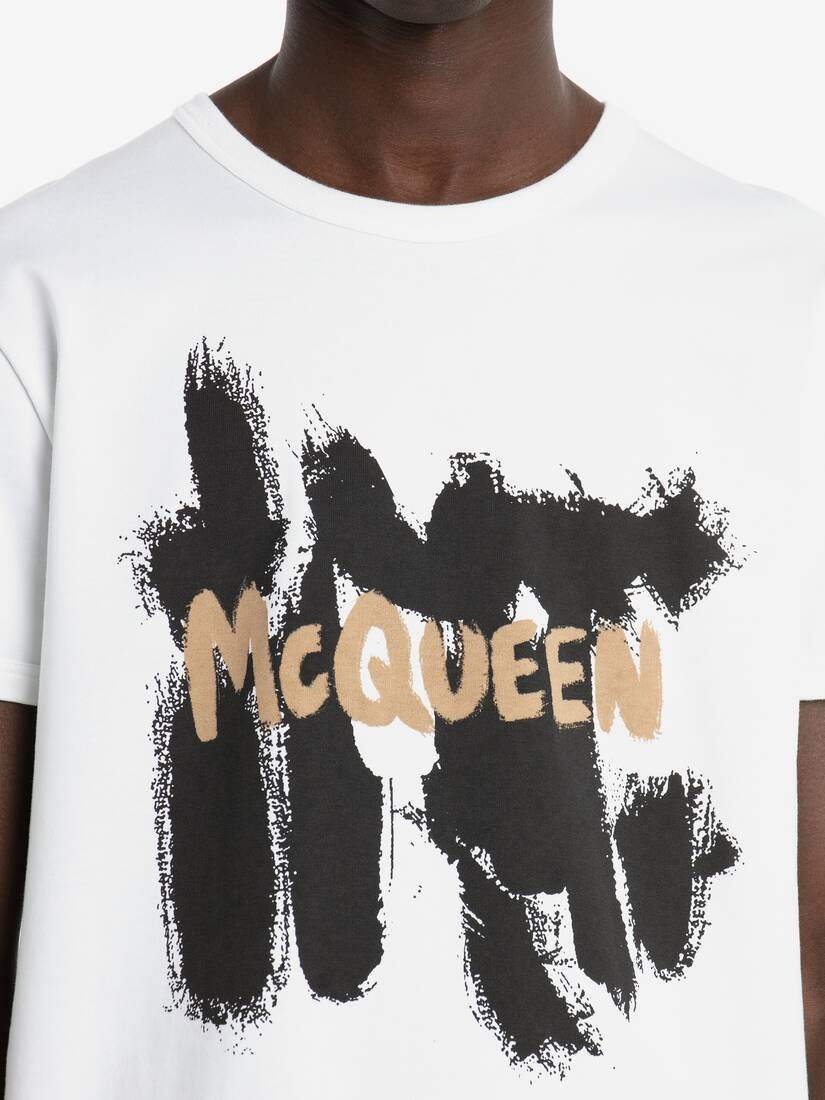 Mcqueen Graffiti T-shirt in White - 5
