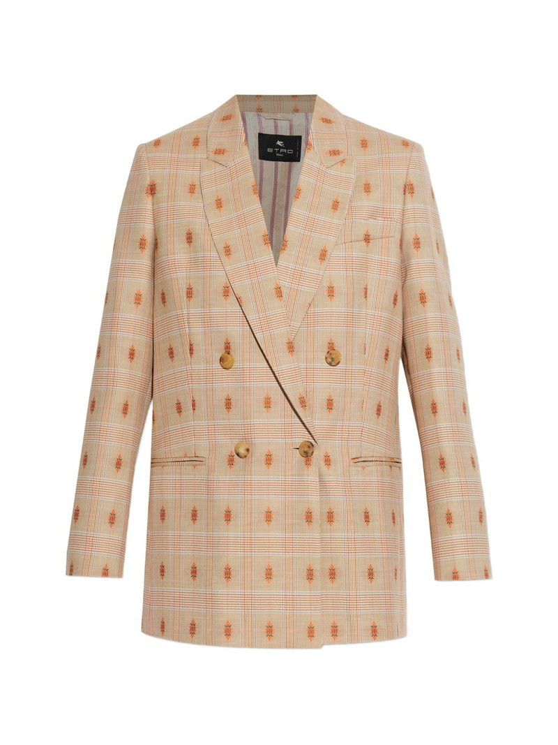 check-patterned blazer 1