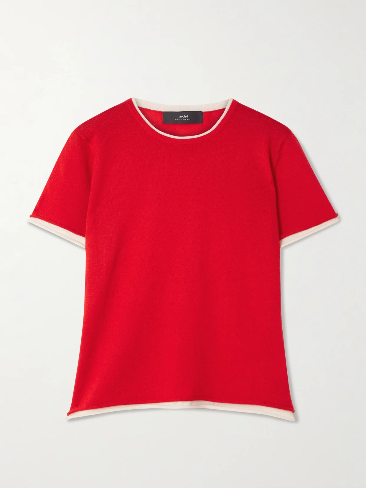 Selcombe Layered Two-tone Organic Cashmere Top - 1