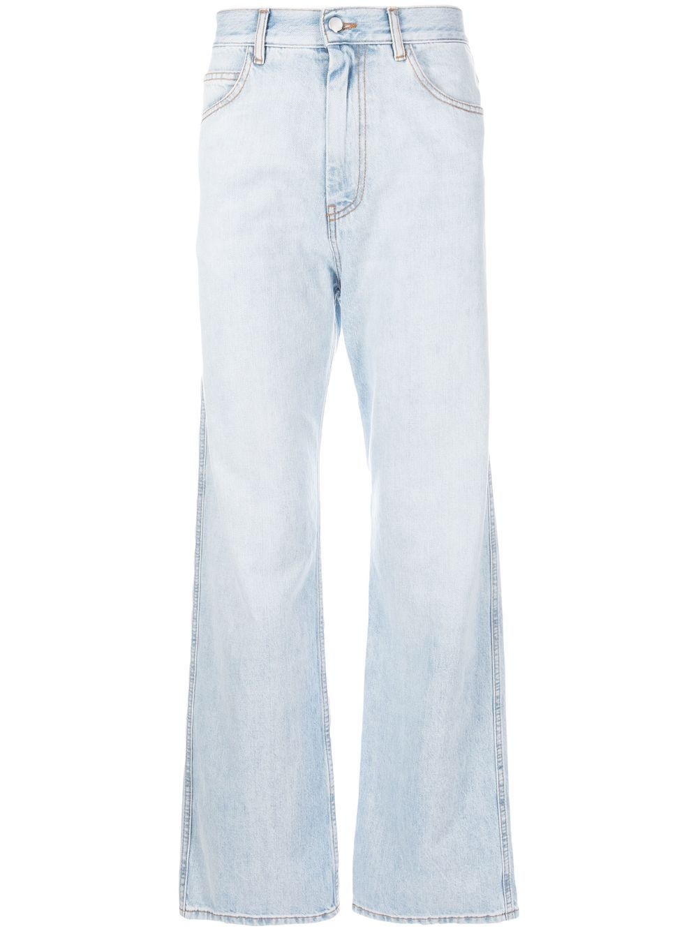 light-wash straight-leg jeans - 1