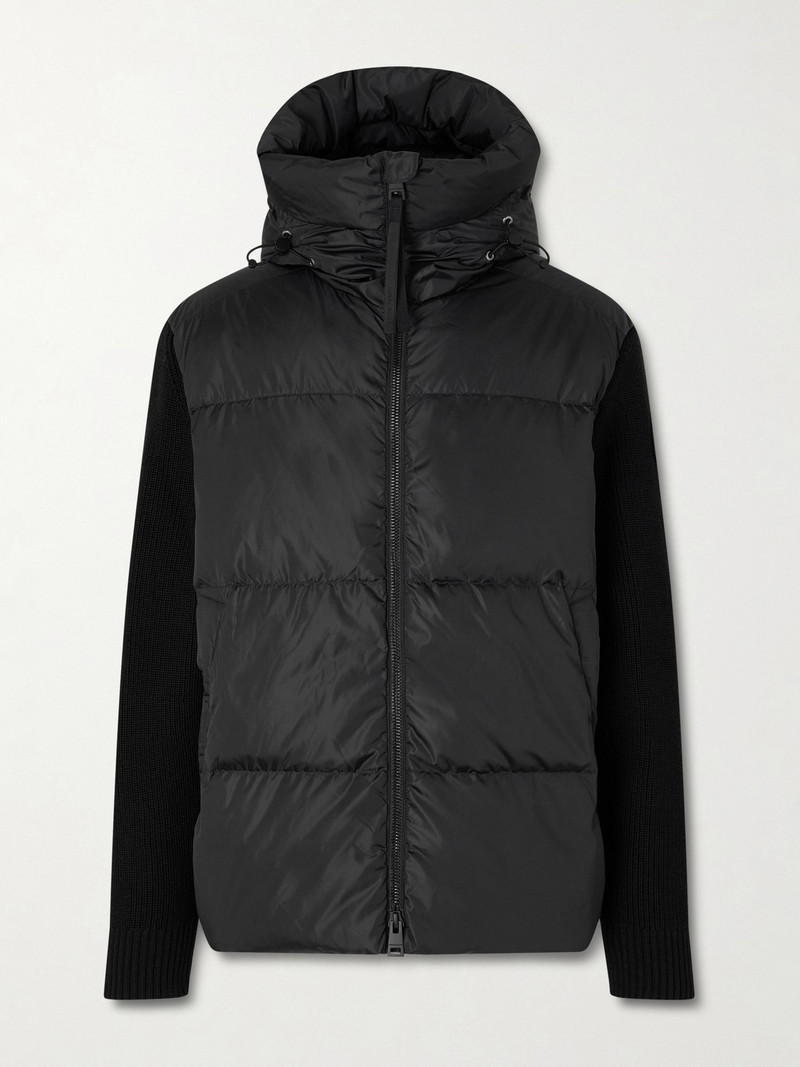 HyBridge® Wool and Quilted Shell Hooded Down Jacket 1