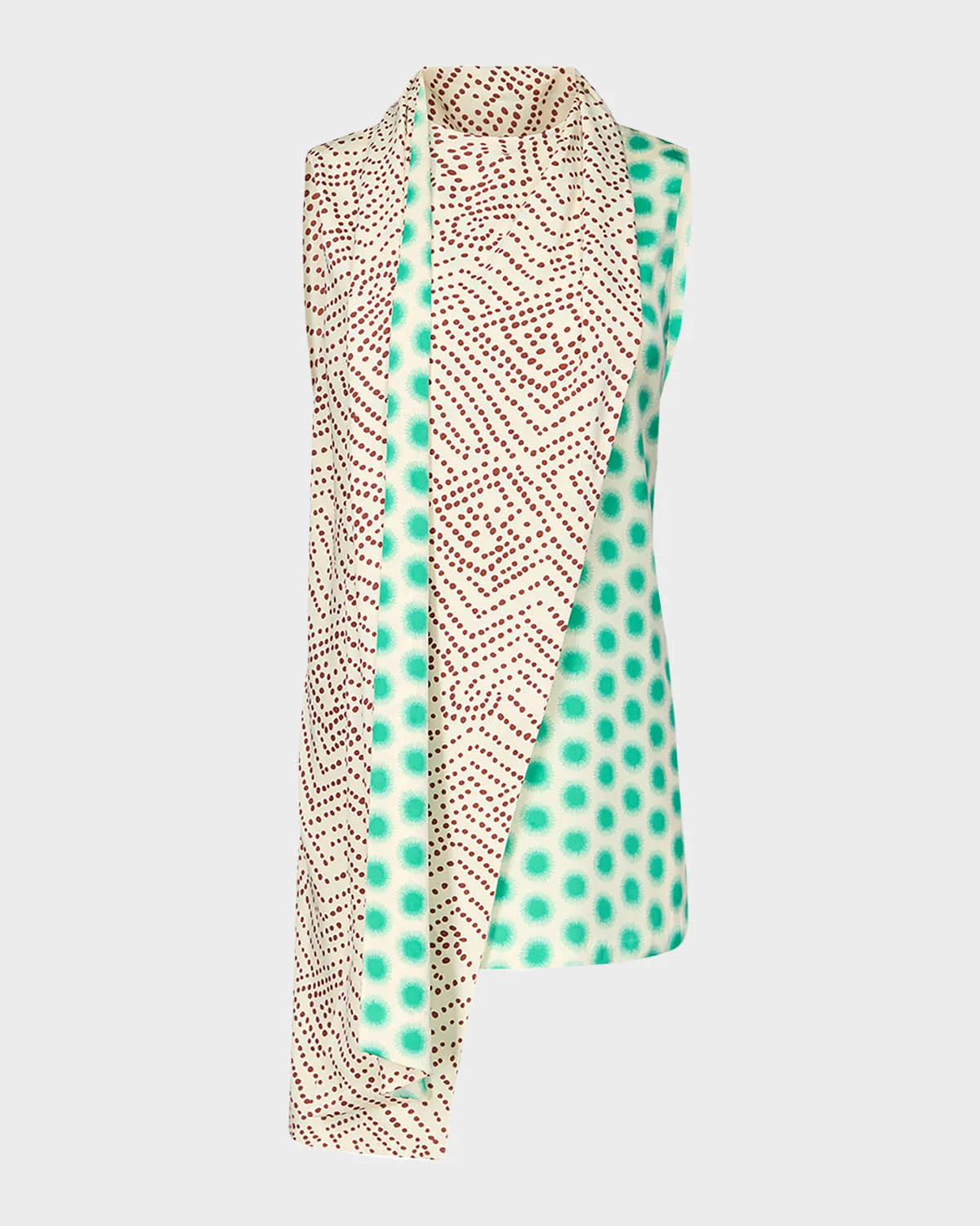 x Henry Zankov Mulberry Dotted Drape Top - 1