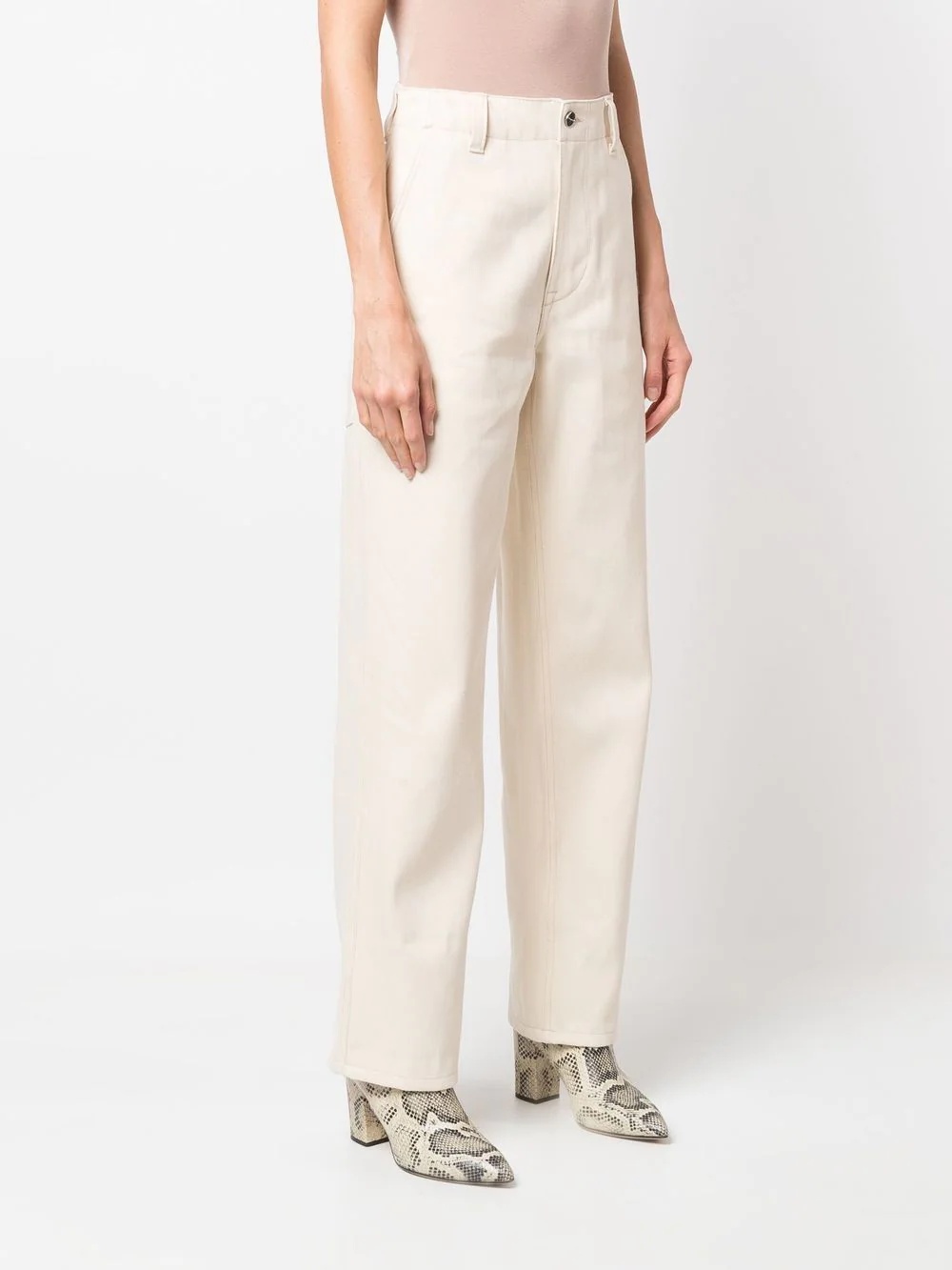 high-waist organic cotton jeans - 3