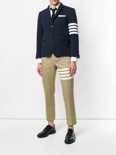 Thom Browne Seamed 4-Bar Stripe Unconstructed Chino Trouser In Cotton Twill outlook