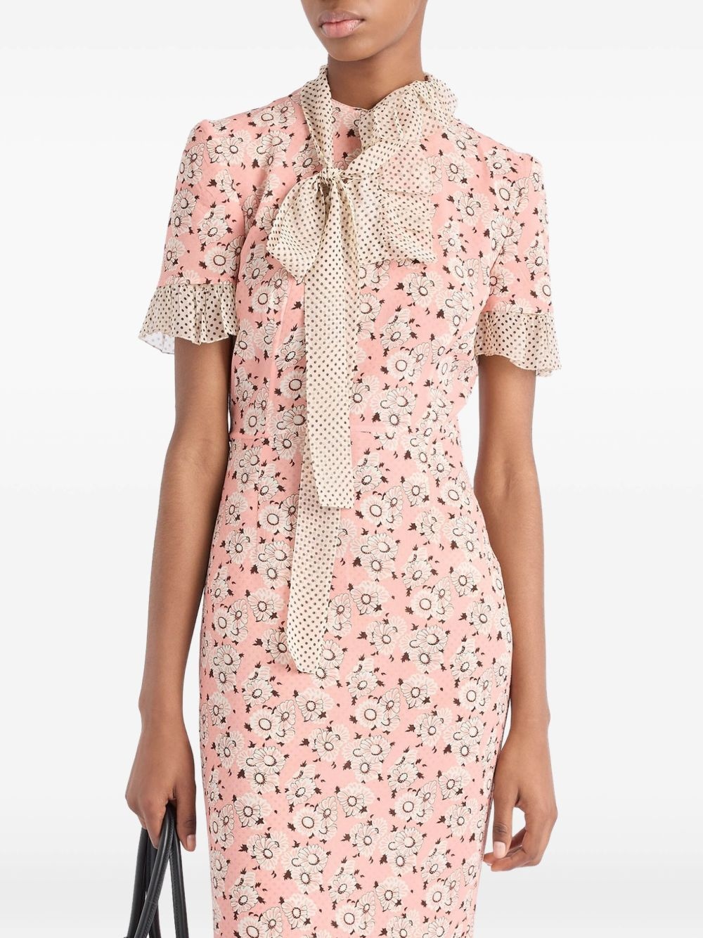printed georgette midi dress - 4