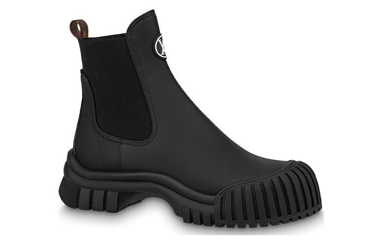 (WMNS) LOUIS VUITTON Ruby Flat Ankle Boots 'Black' 1ABUI1 - 2