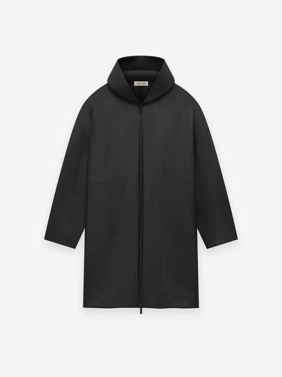 Rubber Hooded Long Jacket - 1